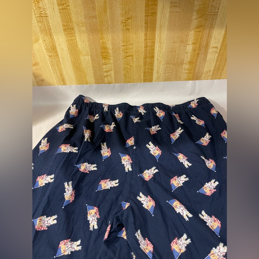 Polo Ralph Lauren Bear USA Flag Lounge Shorts AOP All Over Print Men's M - Picture 6 of 7